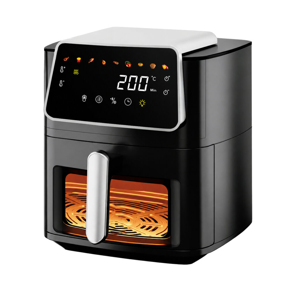 10L New Air Fryer, Digital Touch Control, Adjustable Temp, Oil-free Healthy, Smart Energy-saving Household Cooker
