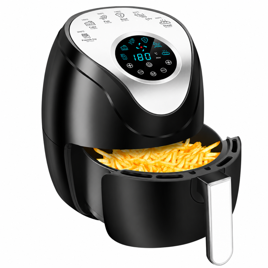 Friteuse à air, 1500W, 5.5L, Écran LCD, 80-200C
