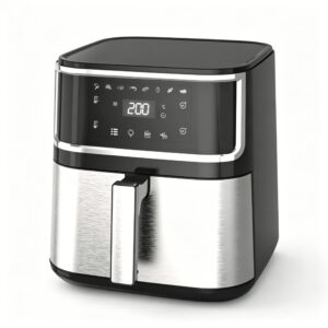 8L Large Capacity Electric Air Fryer, 1500W Adjustable Temperature Touch Control with One-Touch Cooking Function for Home Use