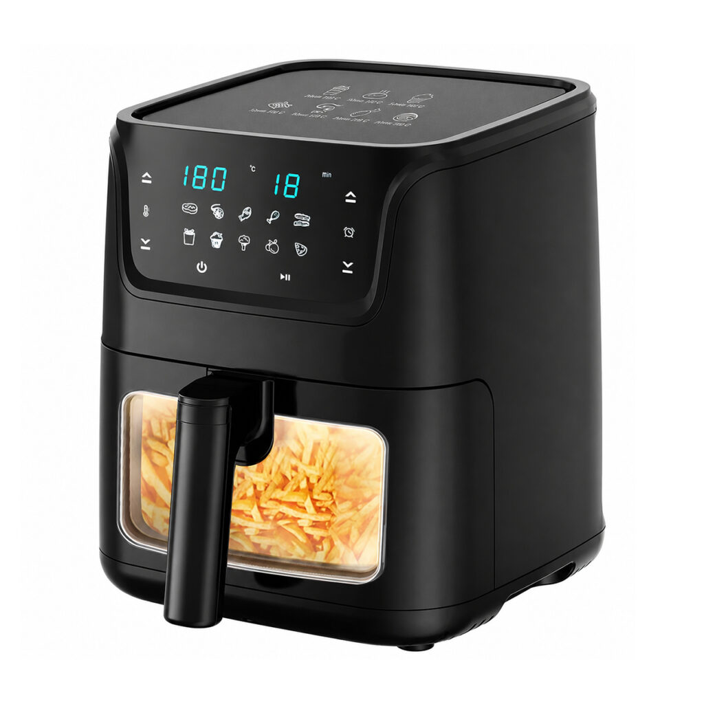 High Quality 1300W Smart Air Fryer with Visible Touch Screen, Oil-Free Multifunctional Healthy Air Fryer for Home and Commercial Use